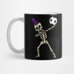 Skeleton Halloween Soccer Witch Hat Mug